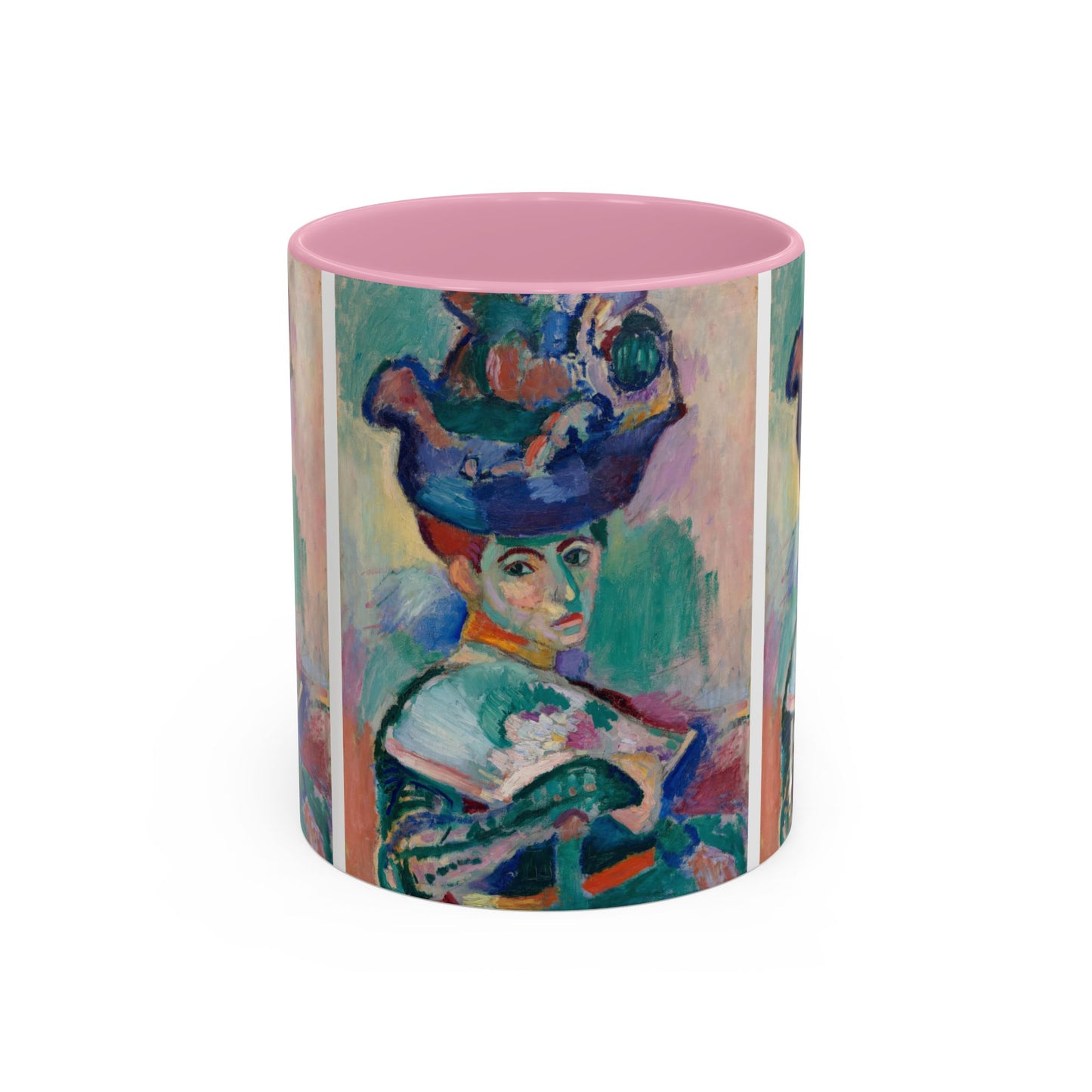 Matisse, Henri - Woman with a Hat (1905) - Colorful Accent Mugs