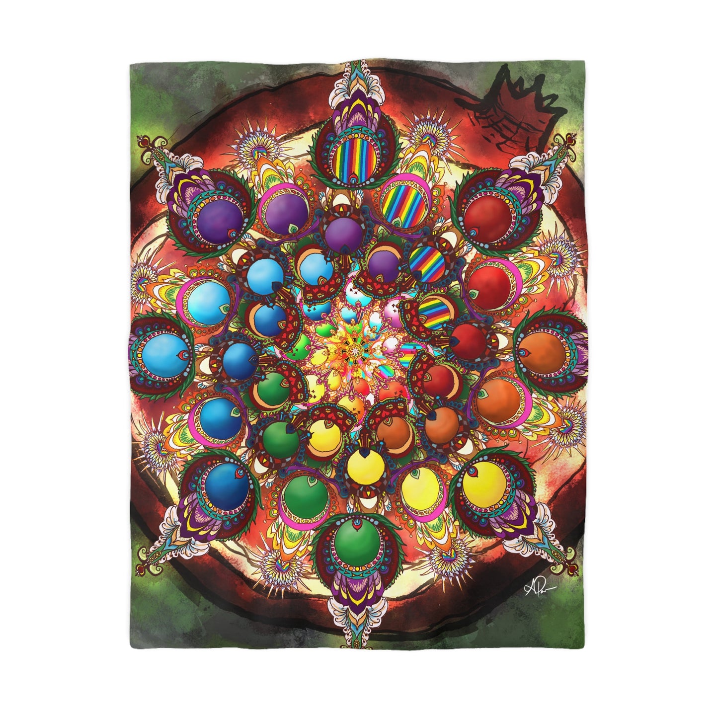 Seeds of Pride Mandala - Microfiber Duvet Cover
