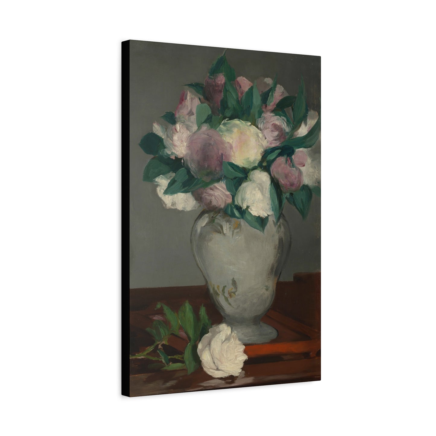 Manet, Édouard - Peonies (1864) - Canvas Block, unframed