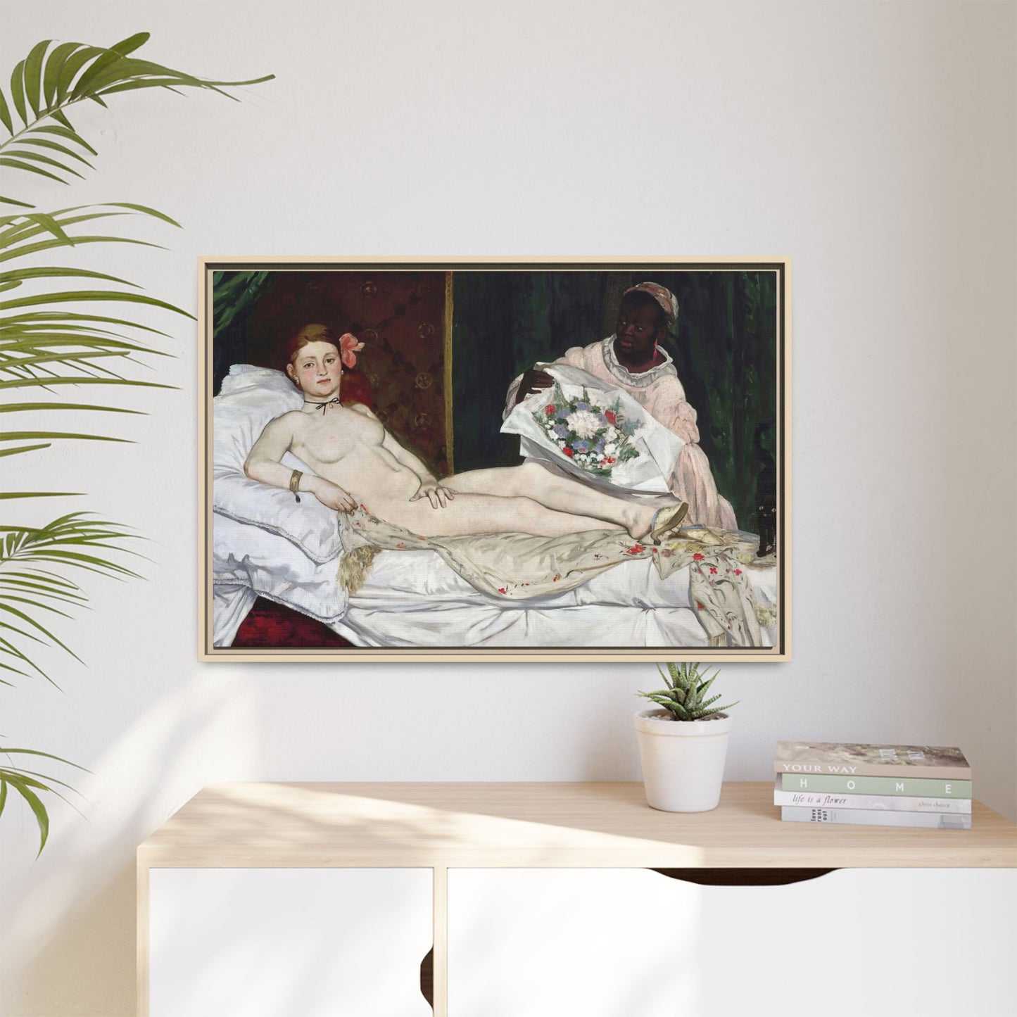 Manet, Édouard - Olympia (1870) - Matte Canvas, Framed