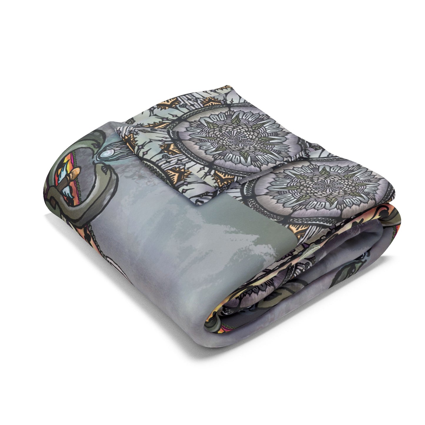 Pacio, Adam - Memento Mori Mandala - Arctic Fleece Blanket