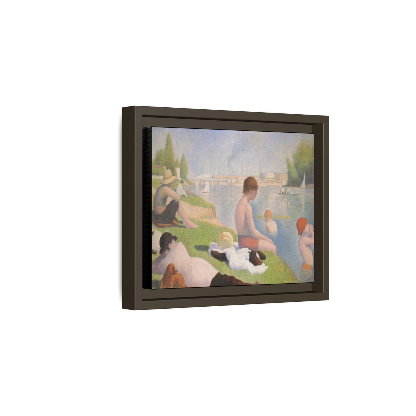Seurat, Georges - Bathers at Asnières (1884) - Matte Canvas, Framed