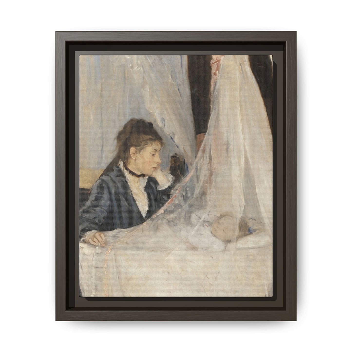 Morisot, Berthe - The Cradle (1872) - Matte Canvas, Framed