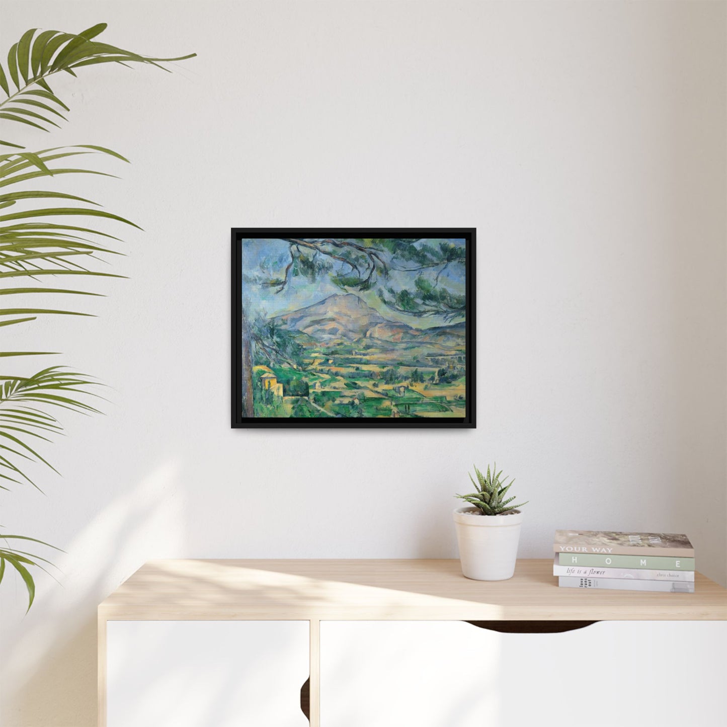 Cézanne, Paul - Mont Sainte-Victoire with Large Pine (1887) - Matte Canvas, Framed