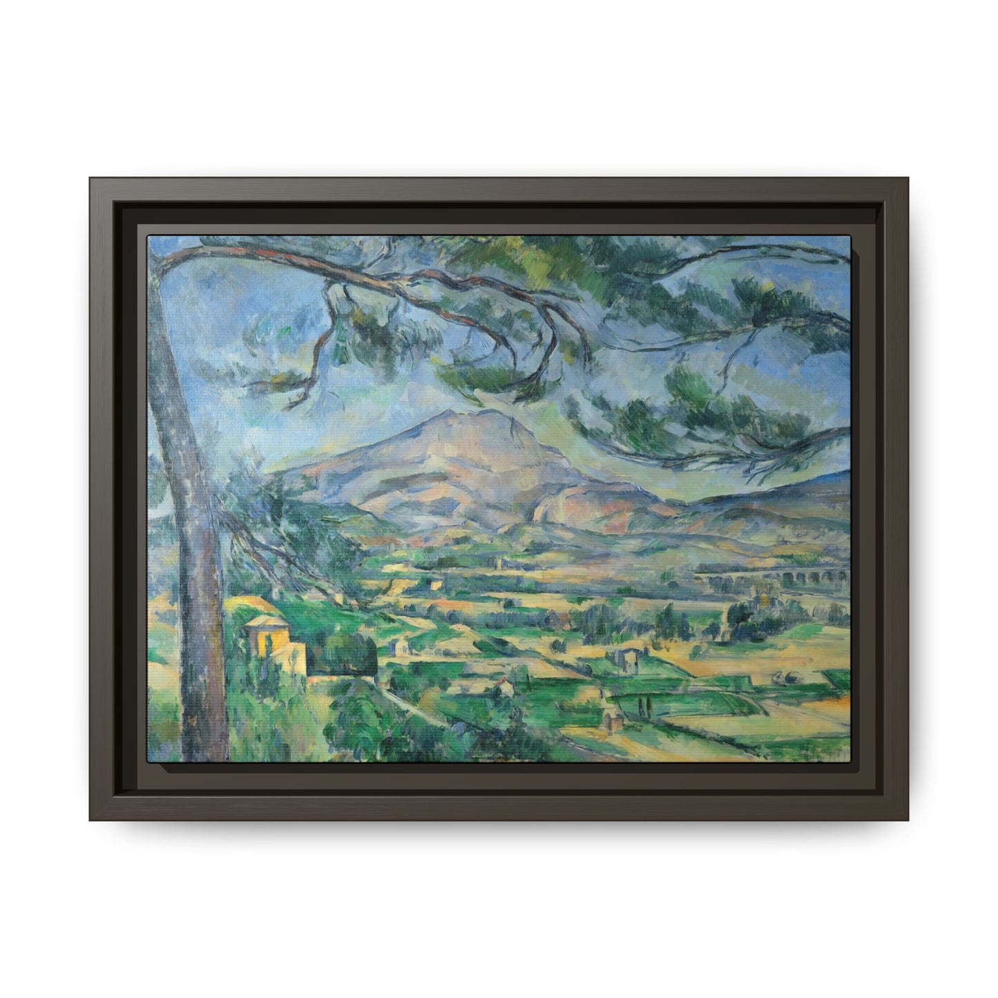 Cézanne, Paul - Mont Sainte-Victoire with Large Pine (1887) - Matte Canvas, Framed