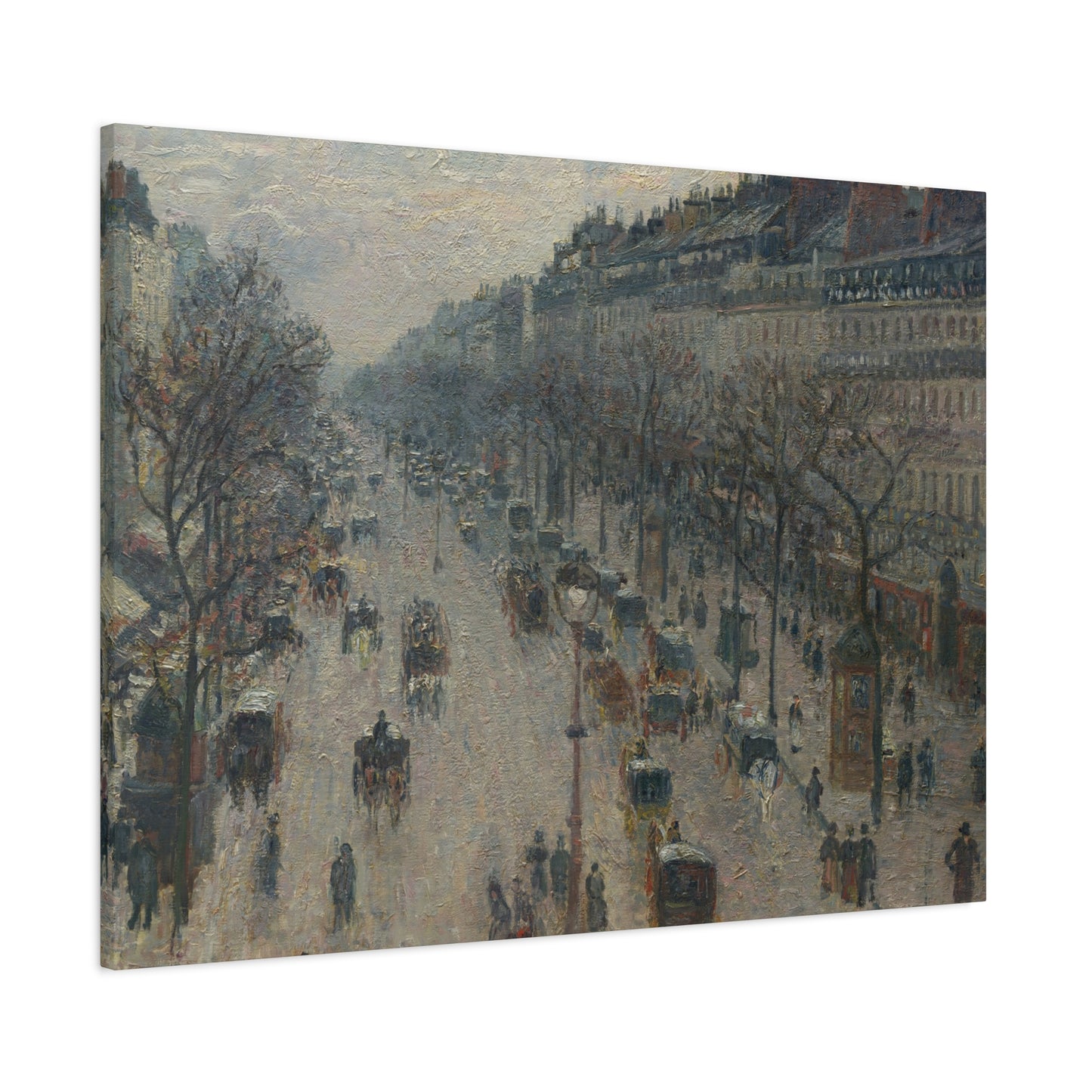 Pissarro, Camille - Boulevard Montmartre, Winter Morning (1897) - Canvas Block, unframed