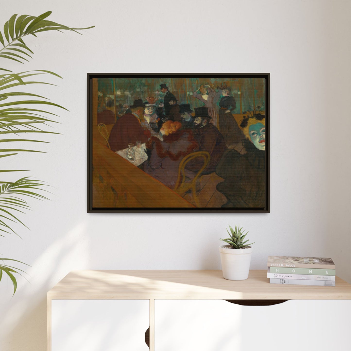 Toulouse-Lautrec, Henri - At the Moulin Rouge (1892) - Matte Canvas, Framed