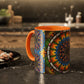 Pacio, Adam - Emerald Arrows Mandala - Colorful Accent Mugs