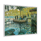 Monet, Claude - La Grenouillere (1869) - Matte Canvas, Framed