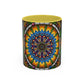 Pacio, Adam - Emerald Arrows Mandala - Colorful Accent Mugs