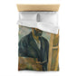 Cézanne, Paul - Portrait of the Artist with a Palette (1890) - Microfiber Duvet Cover