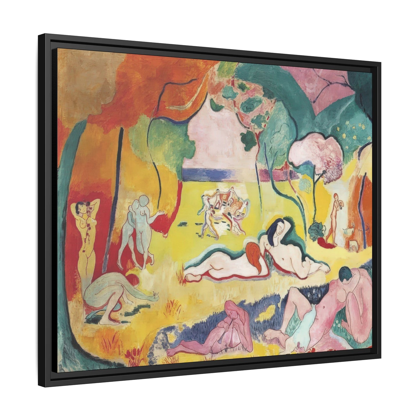 Matisse, Henri - The Joy of Life (1905) - Matte Canvas, Framed