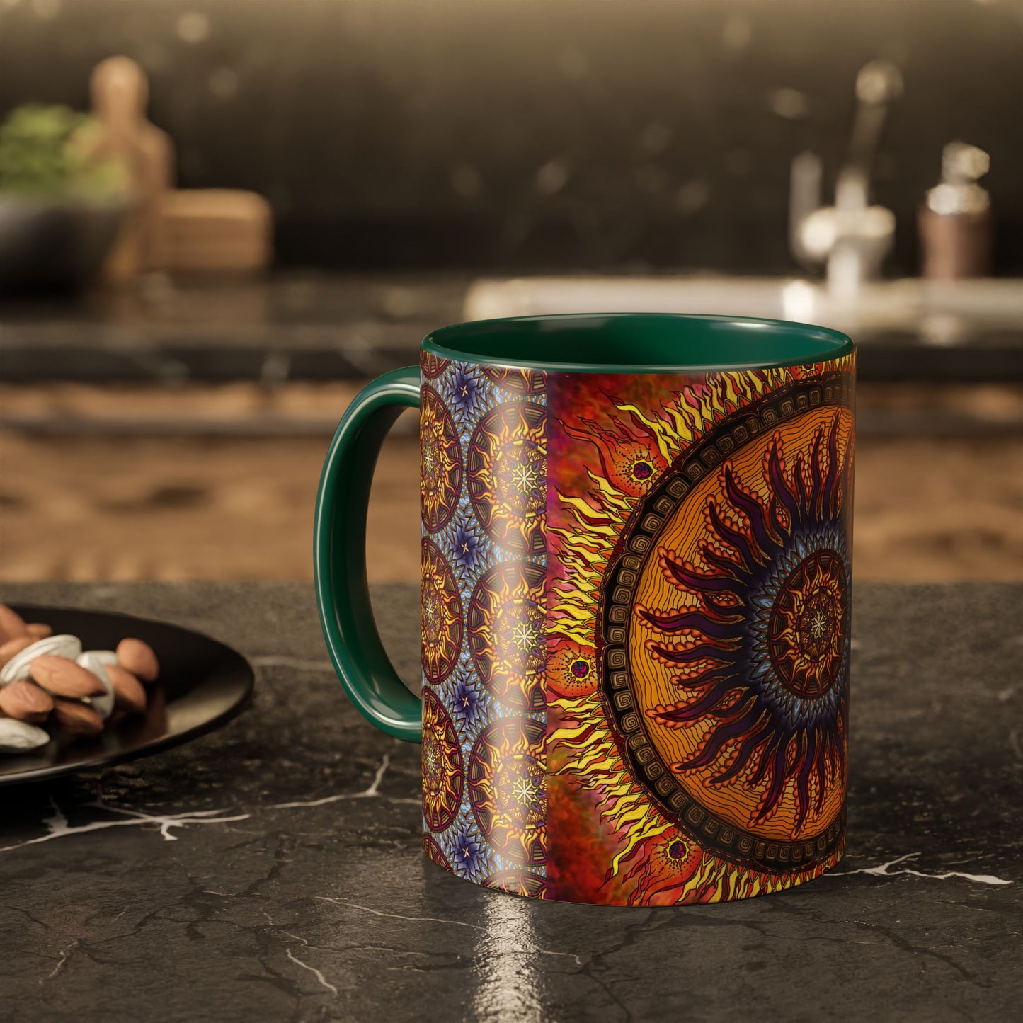 Pacio, Adam - Solar Disc Mandala - Colorful Accent Mugs