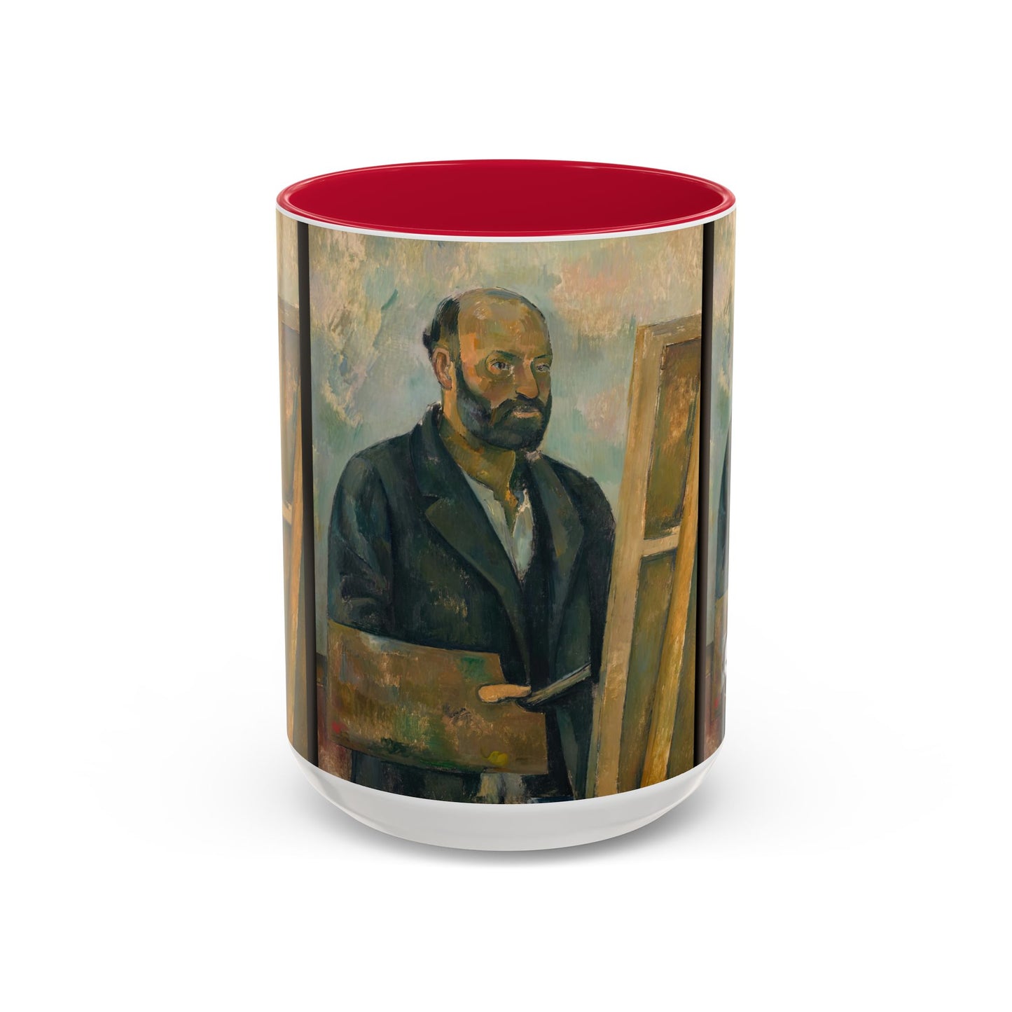 Cézanne, Paul - Portrait of the Artist with a Palette (1890) - Colorful Accent Mugs