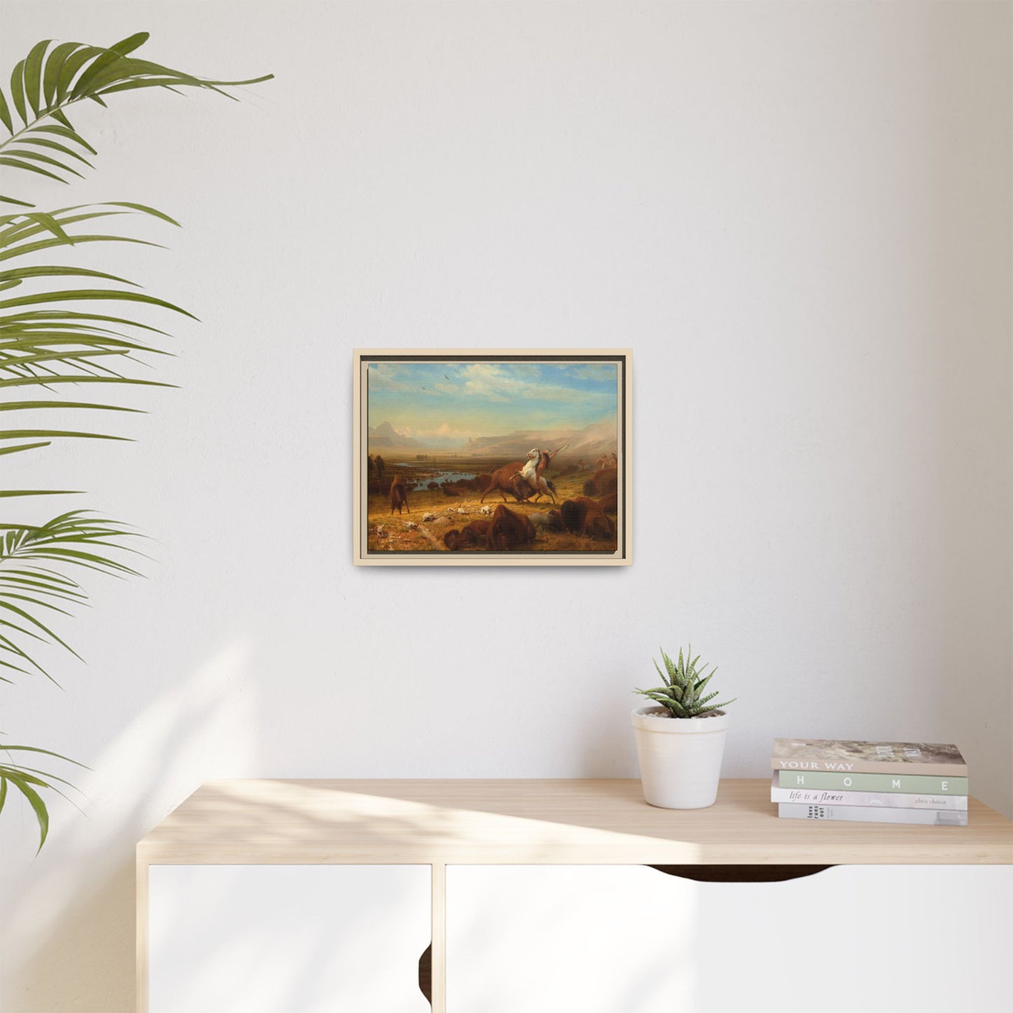 Bierstadt, Albert - The Last of the Buffalo  (1888) - Matte Canvas, Framed