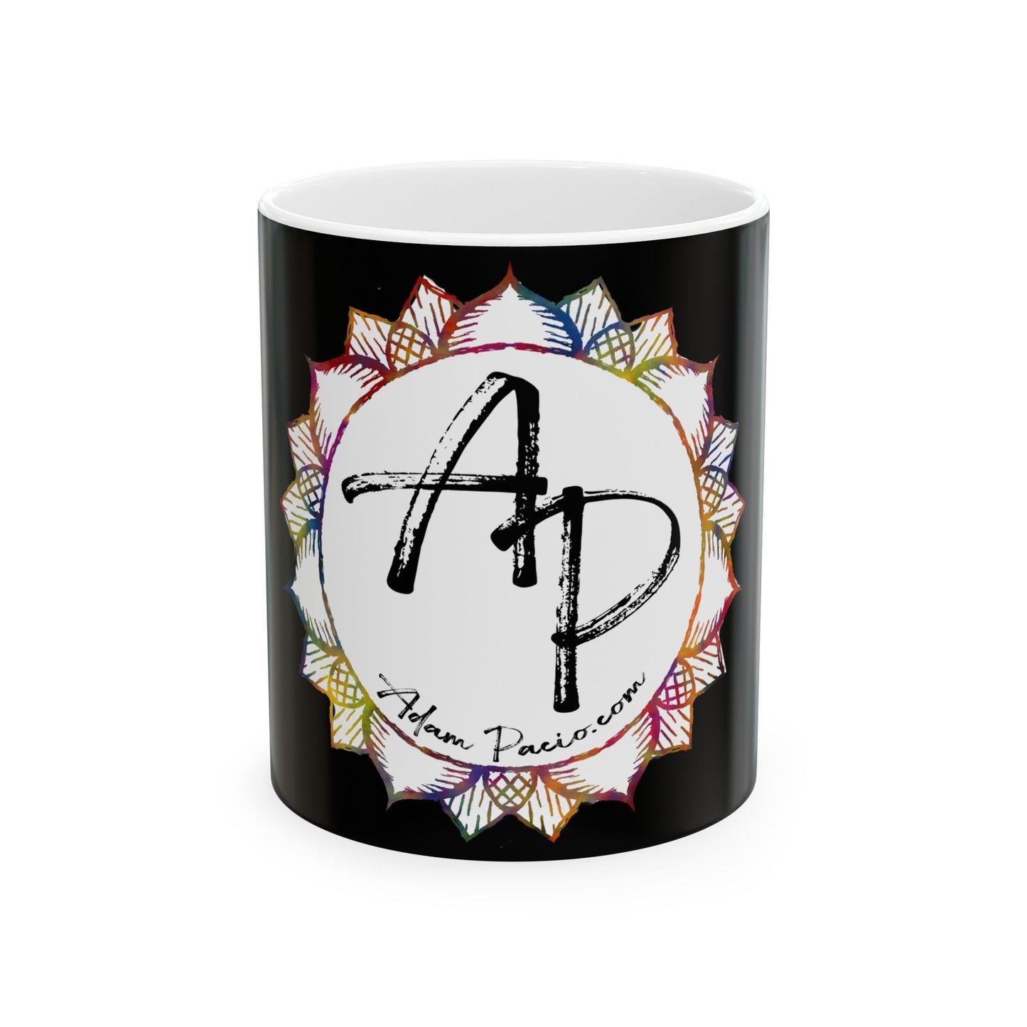 AdamPacio.com Logo - White - Ceramic Mug