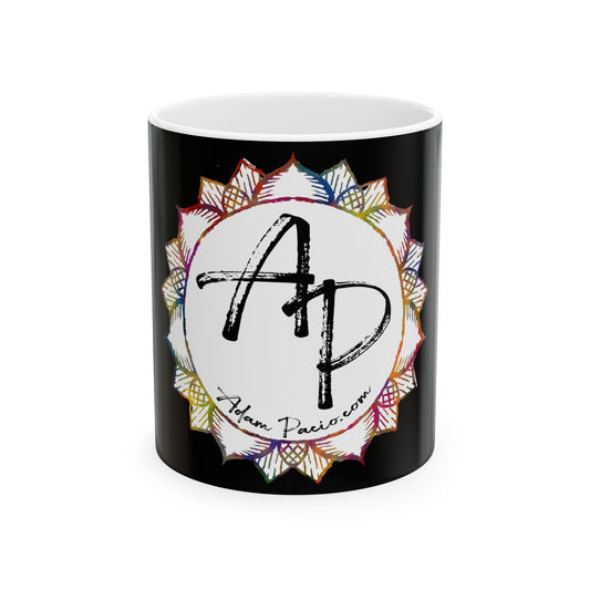 AdamPacio.com Logo - White - Ceramic Mug