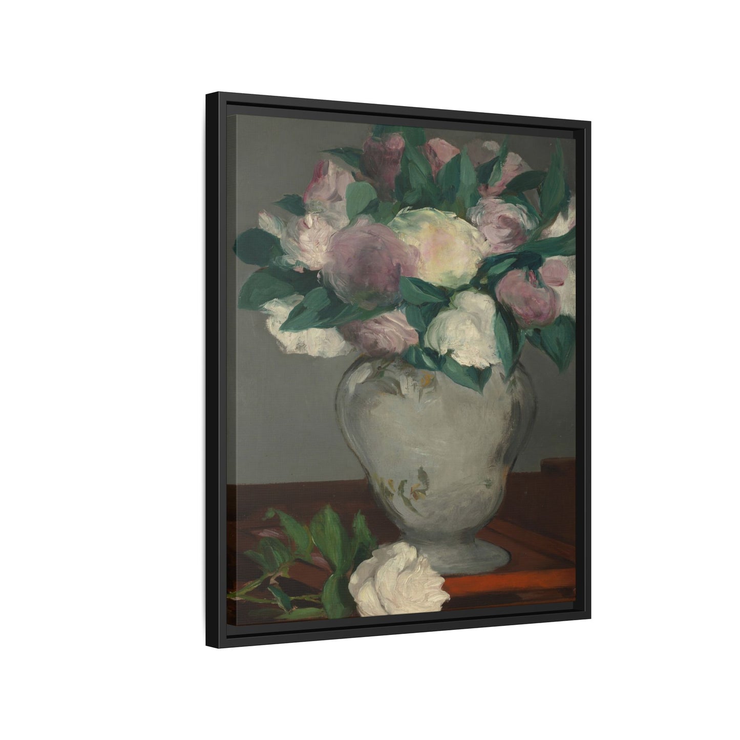 Manet, Édouard - Peonies (1864) - Matte Canvas, Framed