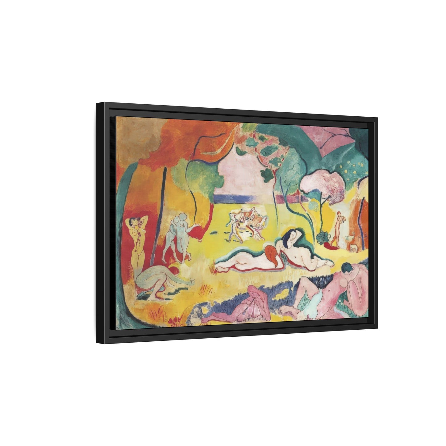 Matisse, Henri - The Joy of Life (1905) - Matte Canvas, Framed