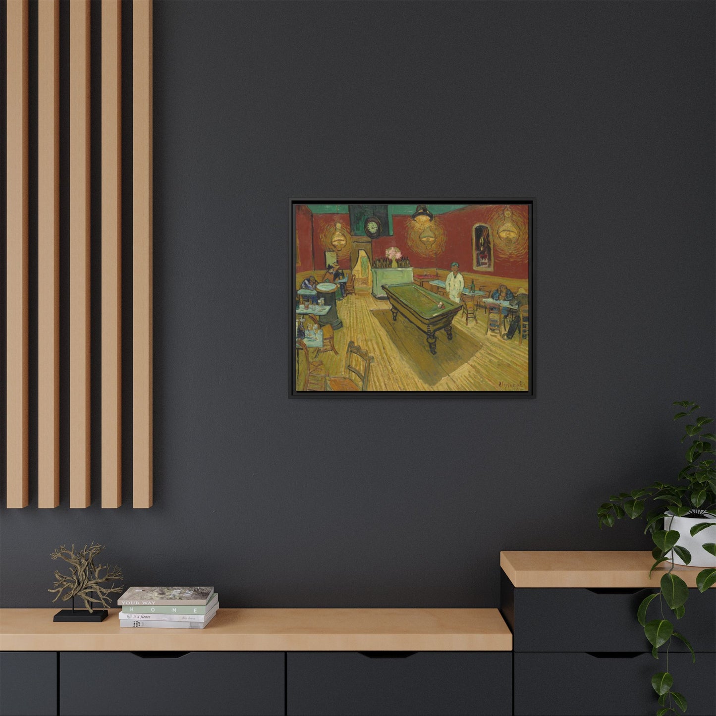 Van Gogh, Vincent - The Night Cafe (1888) - Matte Canvas, Framed