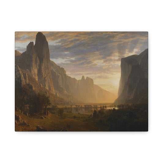 Bierstadt, Albert - Looking Down Yosemite Valley (1865) - Canvas Block, unframed
