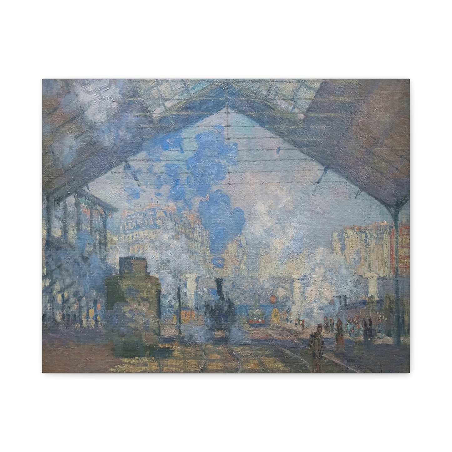 Monet, Claude - Le Gare Saint-Lazare (1877) - Canvas Block, unframed