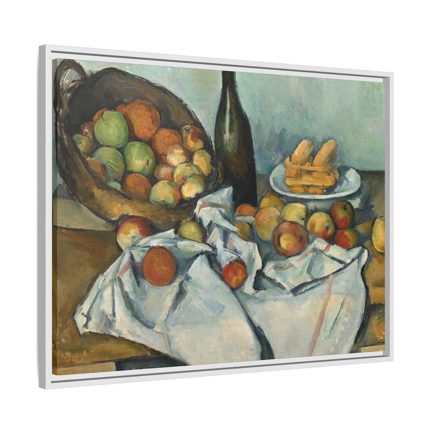 Cézanne, Paul - Basket of Apples (1893) - Matte Canvas, Framed
