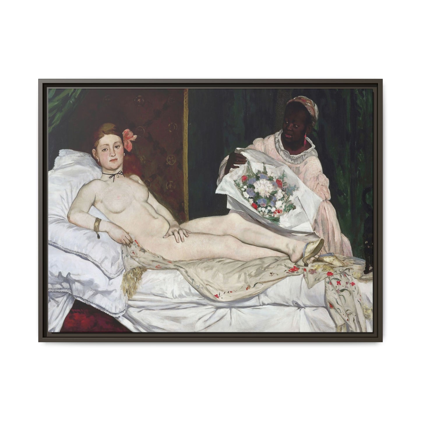 Manet, Édouard - Olympia (1870) - Matte Canvas, Framed