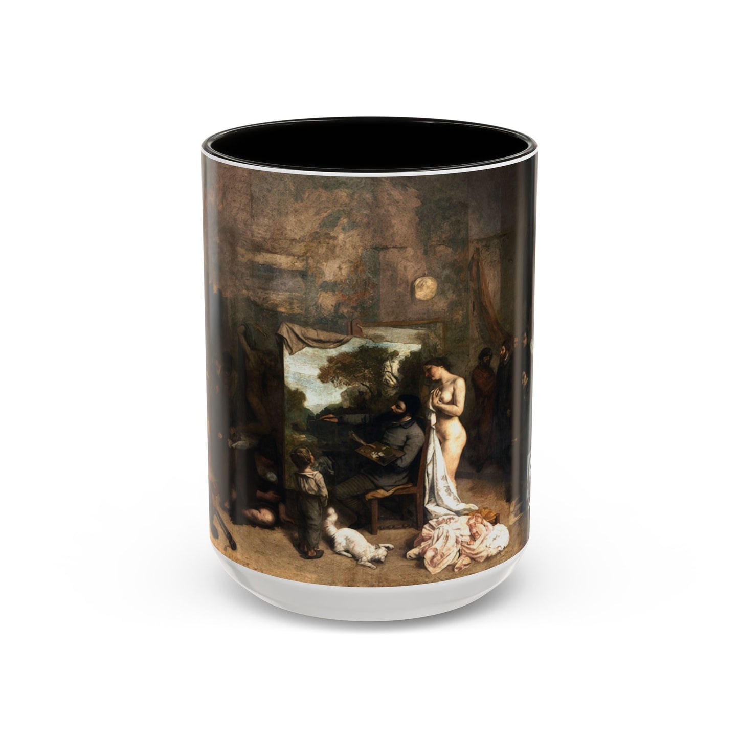 Courbet, Gustave - The Painter’s Studio (1855) - Colorful Accent Mugs