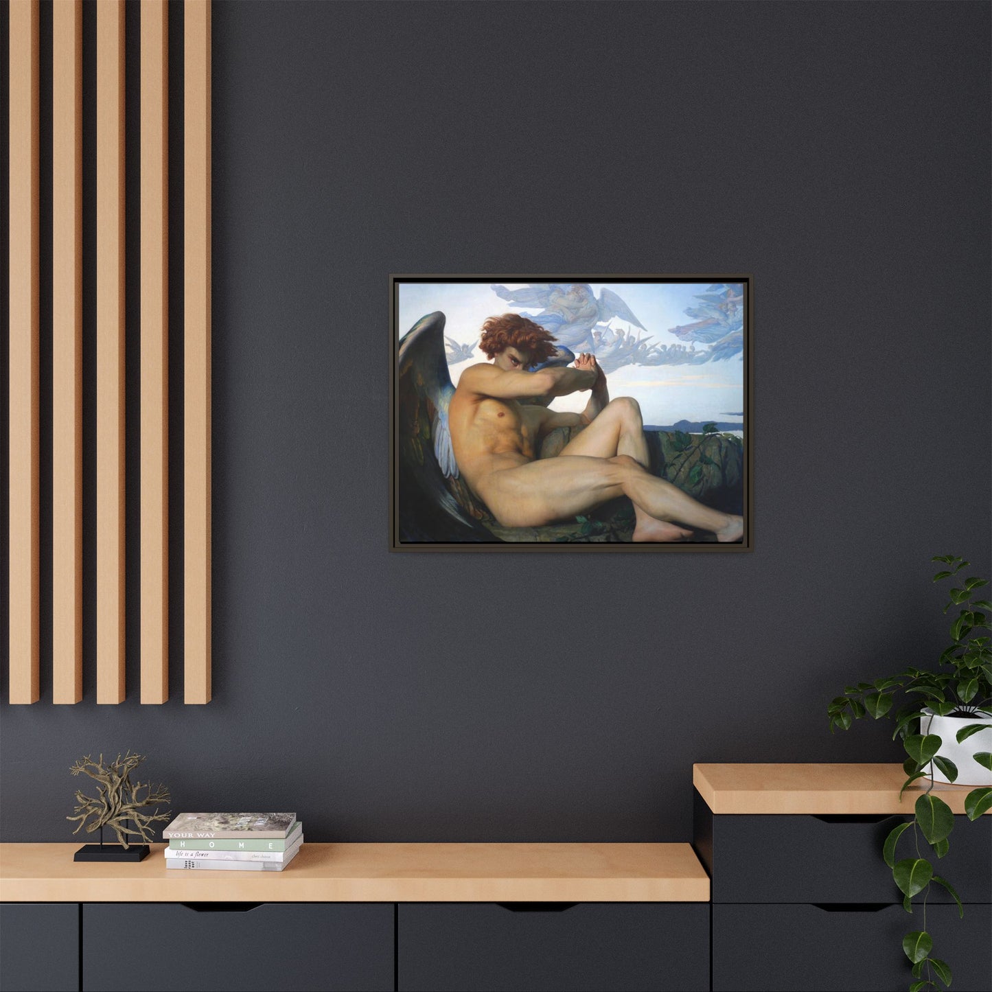 Cabanel, Alexandre - The Fallen Angel (1847) - Matte Canvas, Framed
