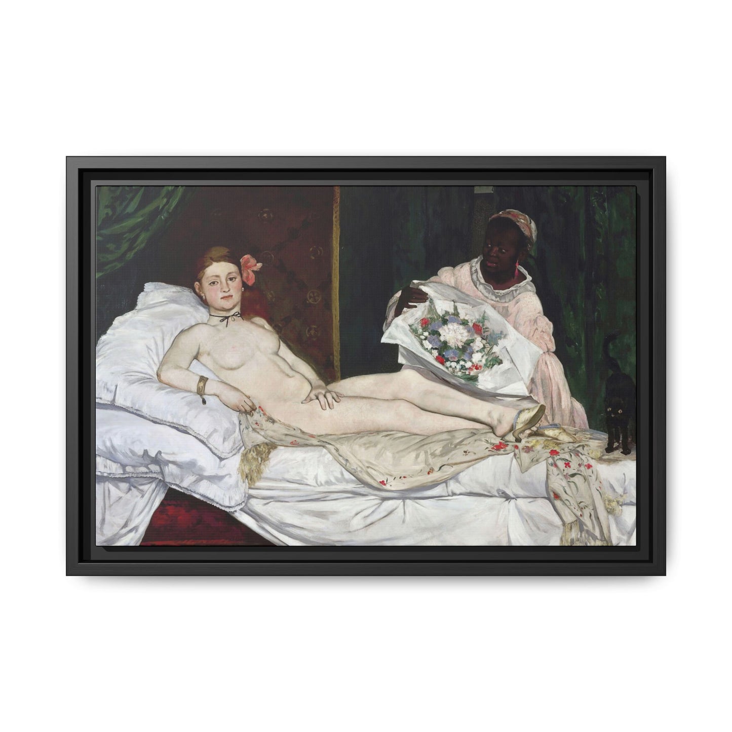 Manet, Édouard - Olympia (1870) - Matte Canvas, Framed