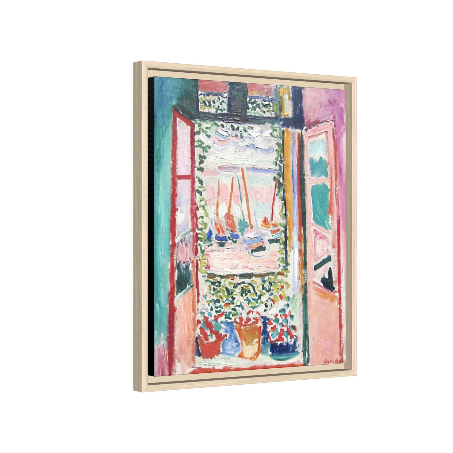 Matisse, Henri - Open Window, Collioure (1905) - Matte Canvas, Framed
