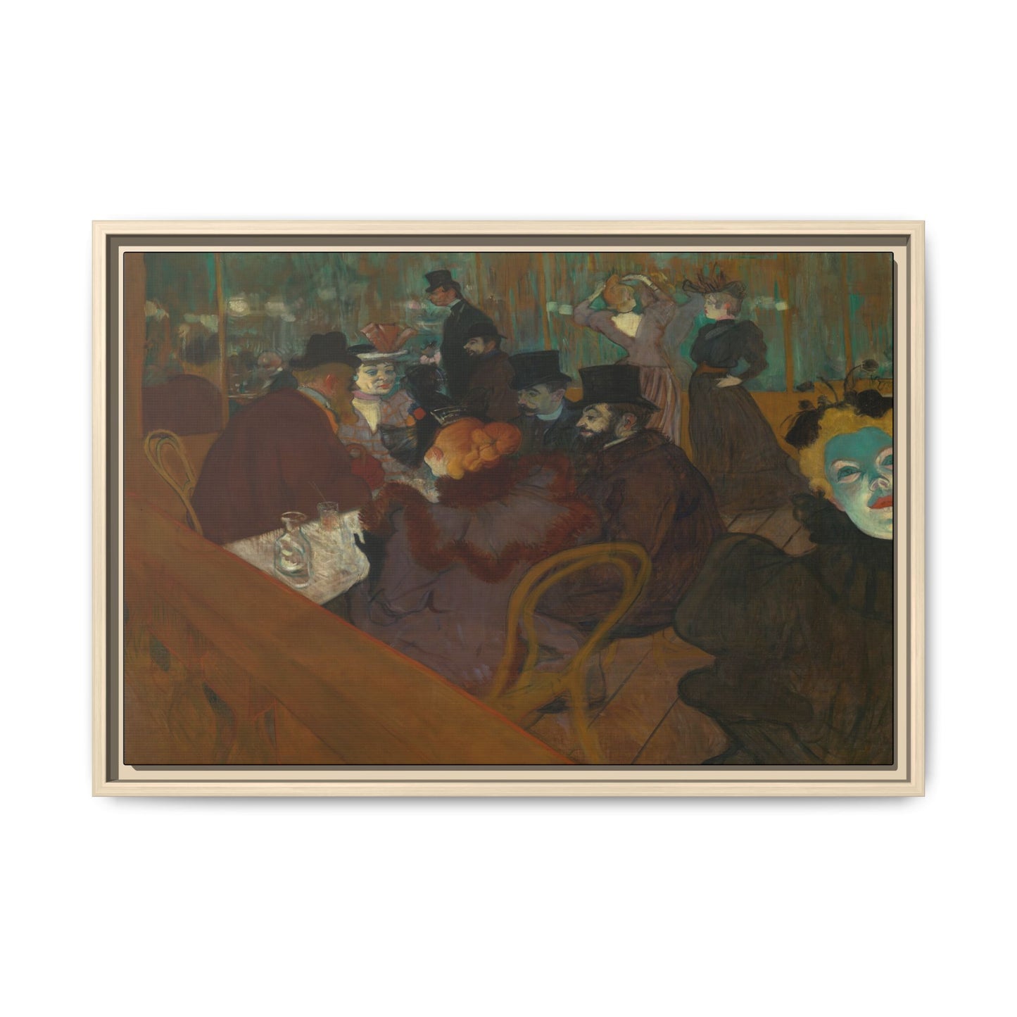 Toulouse-Lautrec, Henri - At the Moulin Rouge (1892) - Matte Canvas, Framed