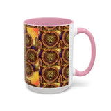 Lion Summer Mandala - Colorful Accent Mugs