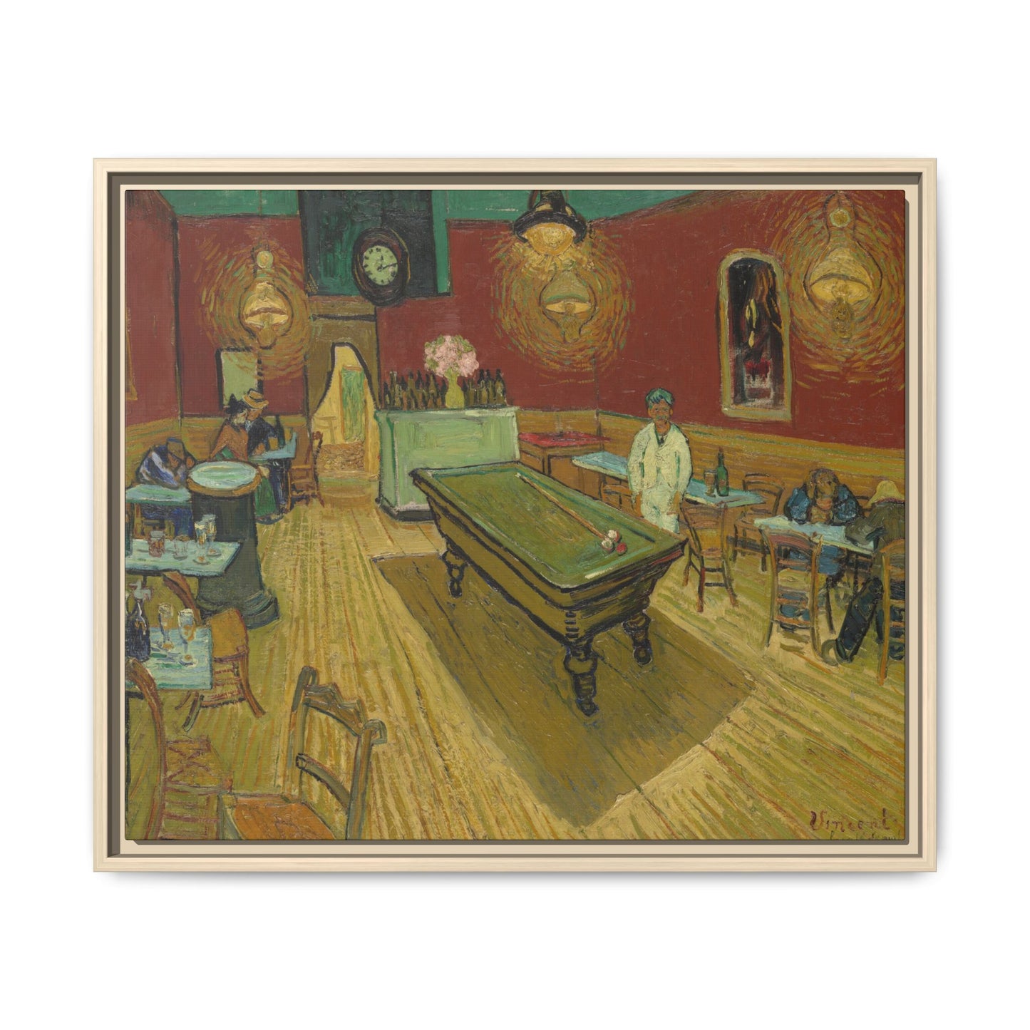 Van Gogh, Vincent - The Night Cafe (1888) - Matte Canvas, Framed