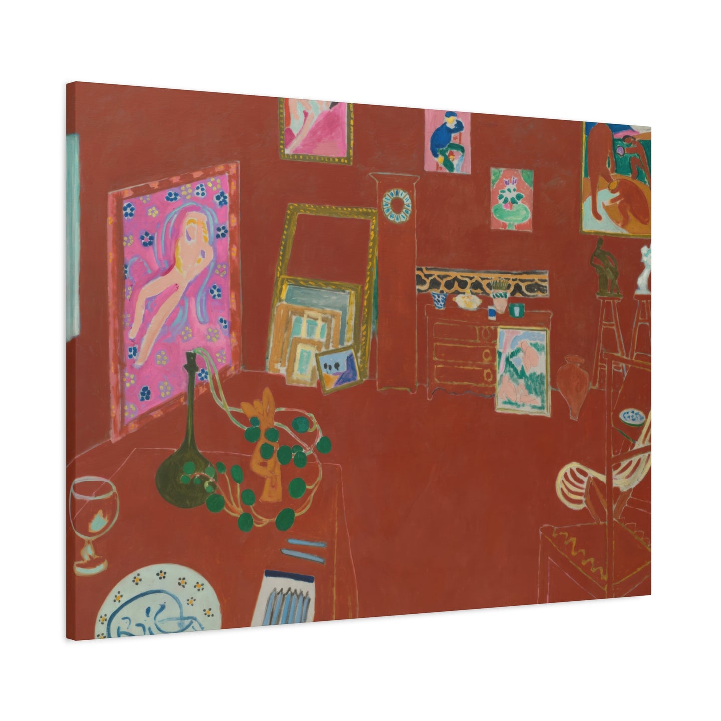 Matisse, Henri - The Red Studio (1911) - Canvas Block, unframed