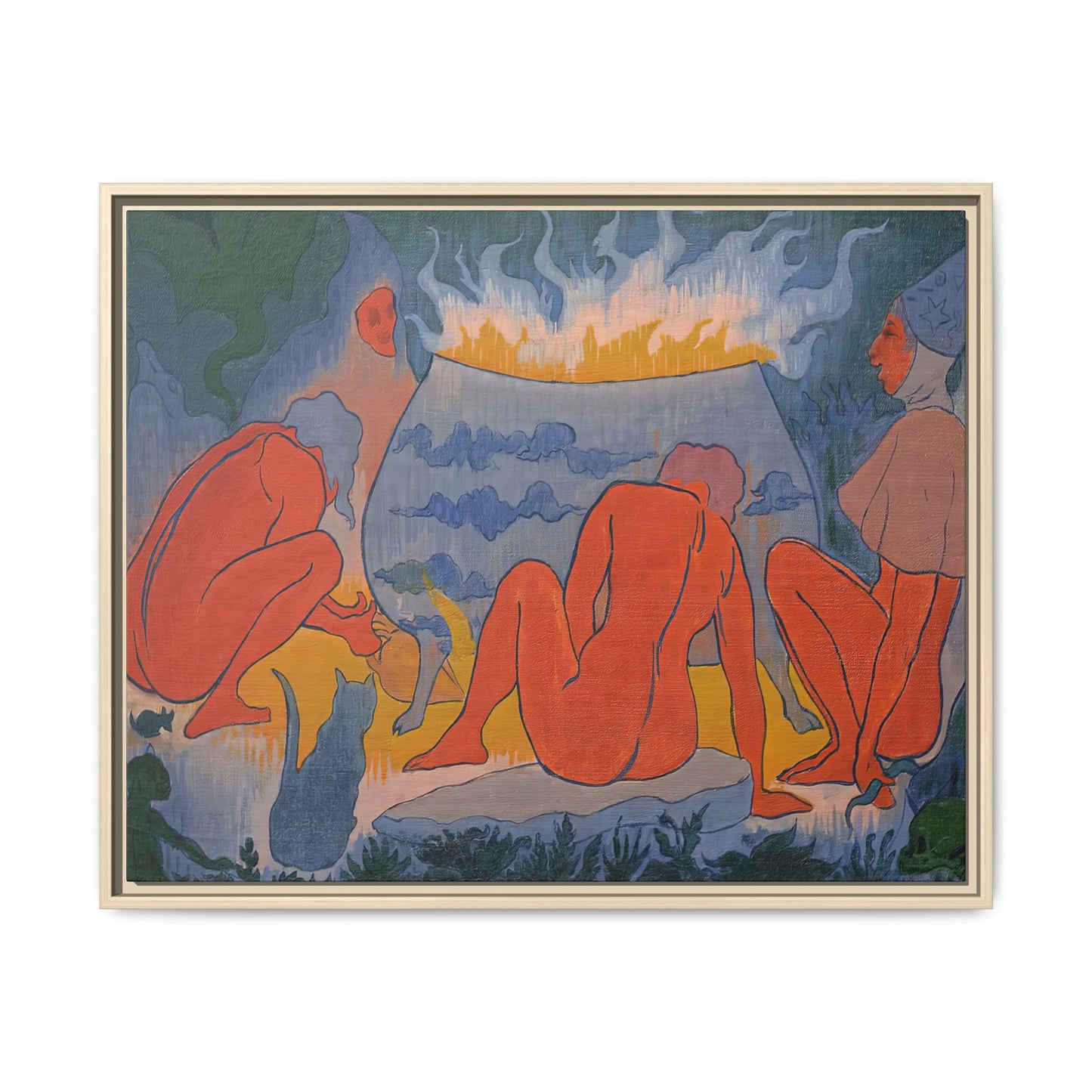 Ranson, Paul - Witches Around the Fire (1891) - Matte Canvas, Framed