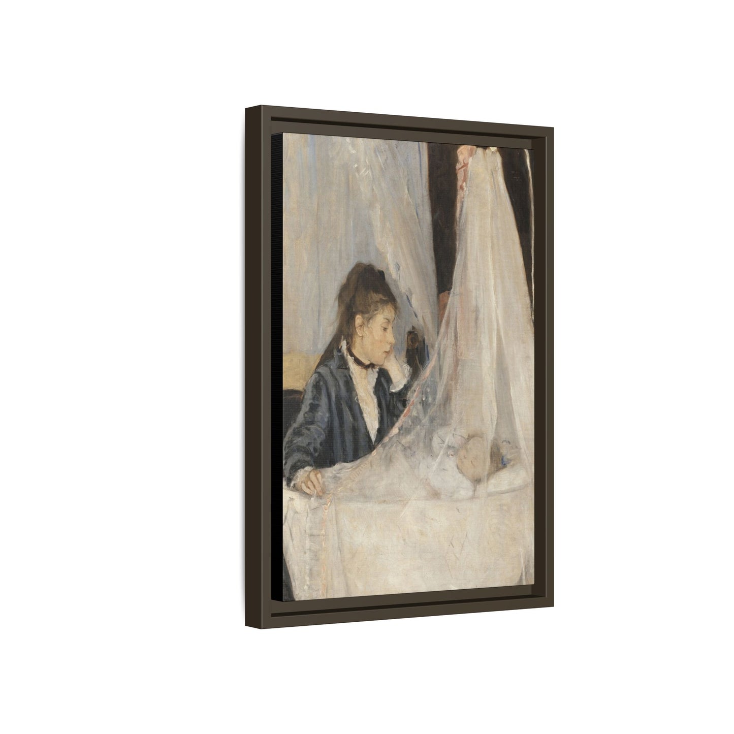 Morisot, Berthe - The Cradle (1872) - Matte Canvas, Framed