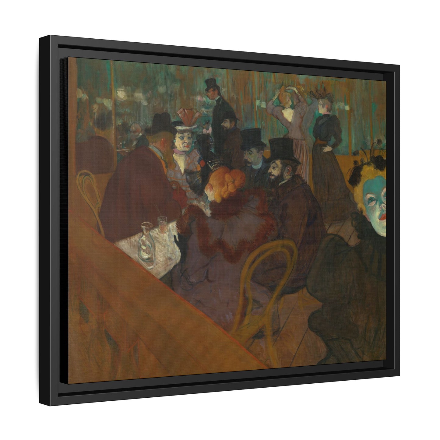 Toulouse-Lautrec, Henri - At the Moulin Rouge (1892) - Matte Canvas, Framed