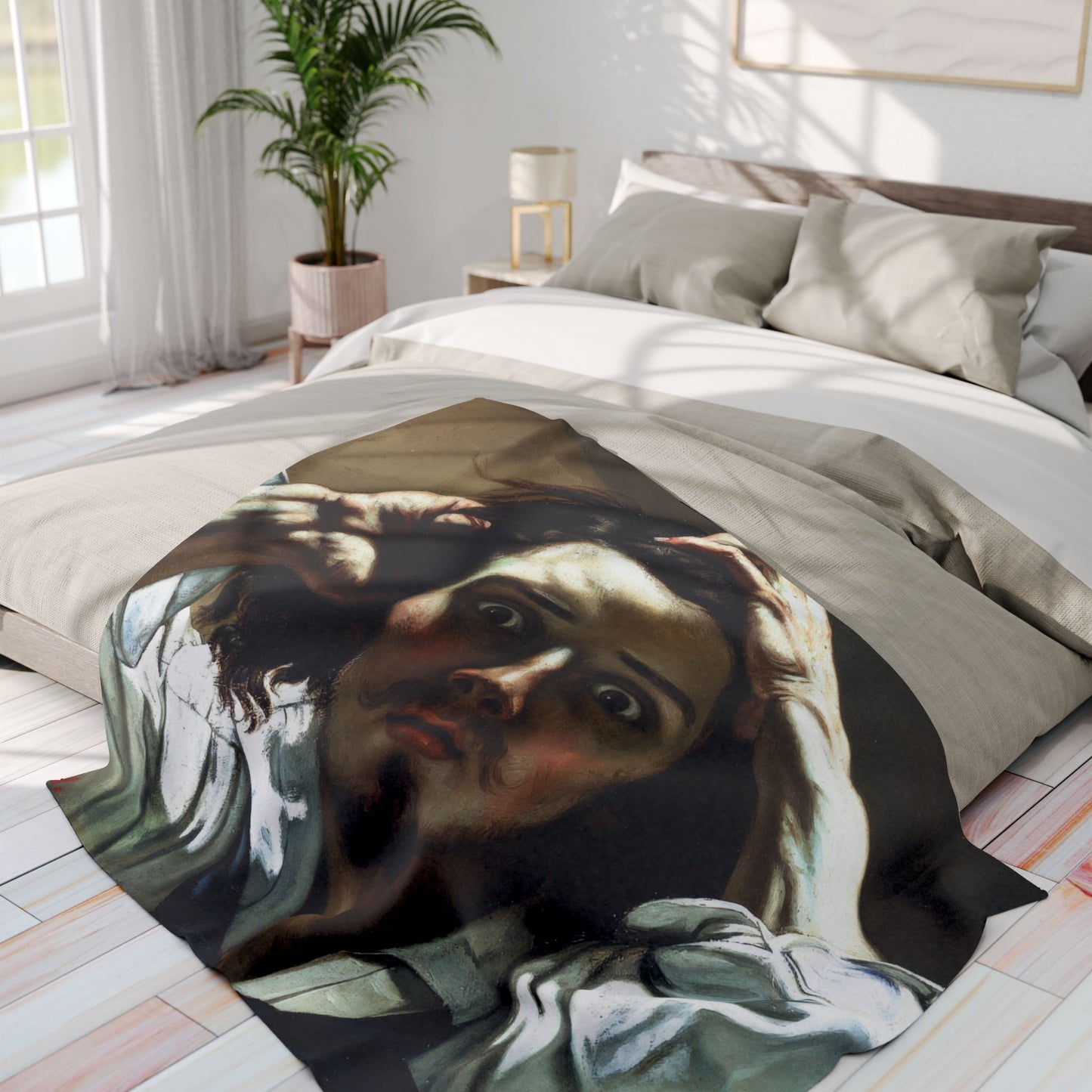 Courbet, Gustave - The Desperate Man (1843) - Arctic Fleece Blanket