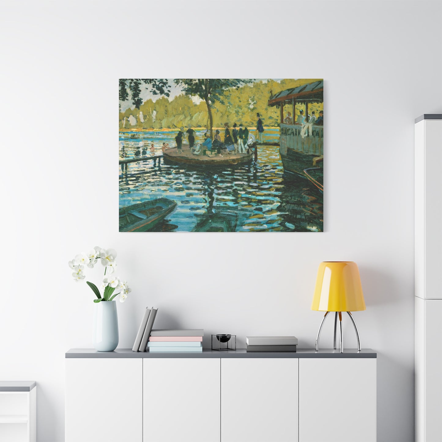 Monet, Claude - La Grenouillere (1869) - Canvas Block, unframed