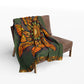 Monarch Butterfly Mandala - Arctic Fleece Blanket