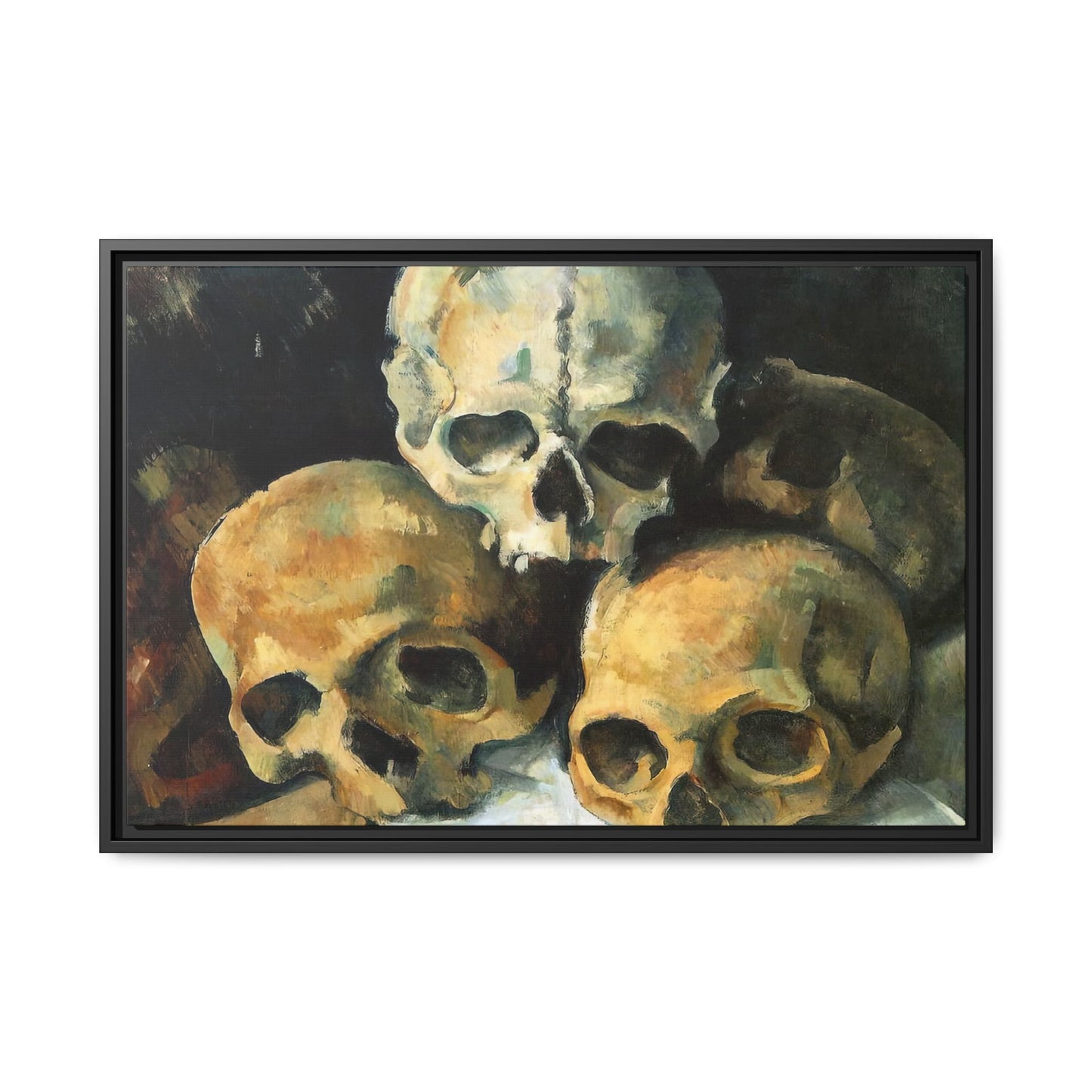 Cézanne, Paul - Pyramid of Skulls (1901) - Matte Canvas, Framed