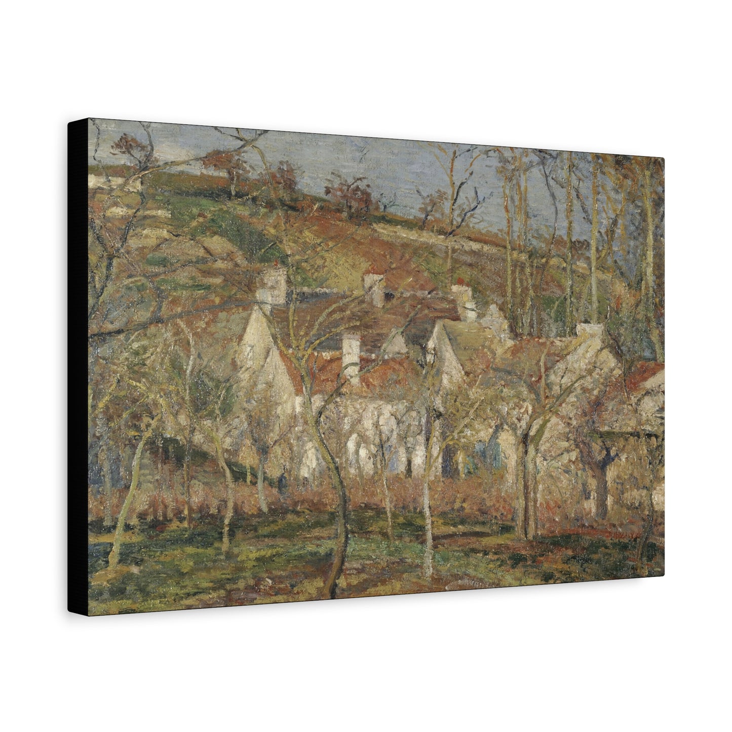 Pissarro, Camille - Red Roofs, Corner of a Village in Winter (1877) - Canvas Block, unframed