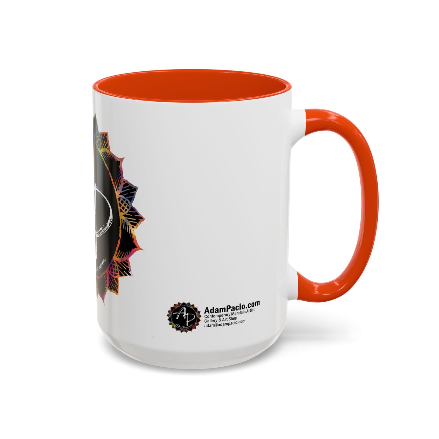 AdamPacio.com - Black Logo - Colorful Accent Mugs