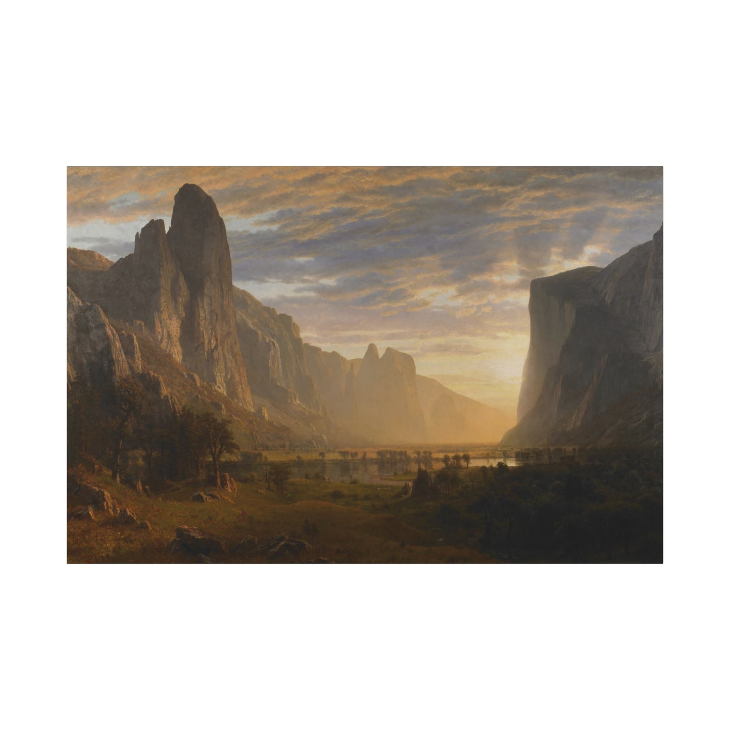 Bierstadt, Albert - Looking Down Yosemite Valley (1865) - Canvas Block, unframed