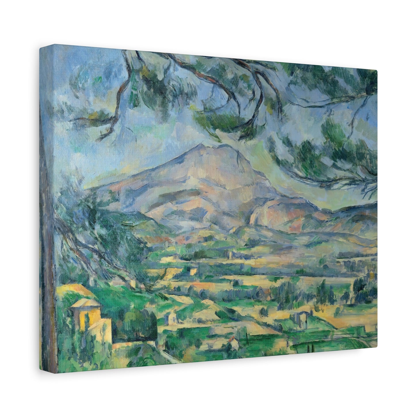 Cézanne, Paul - Mont Sainte-Victoire with Large Pine (1887) - Canvas Block, unframed