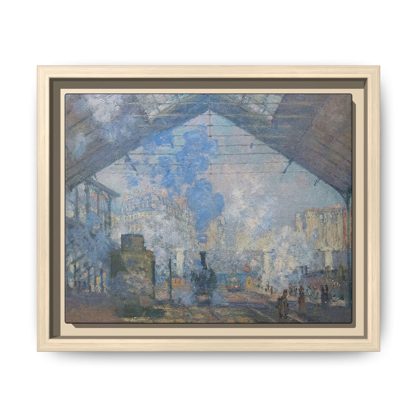 Monet, Claude - Le Gare Saint-Lazare (1877) - Matte Canvas, Framed