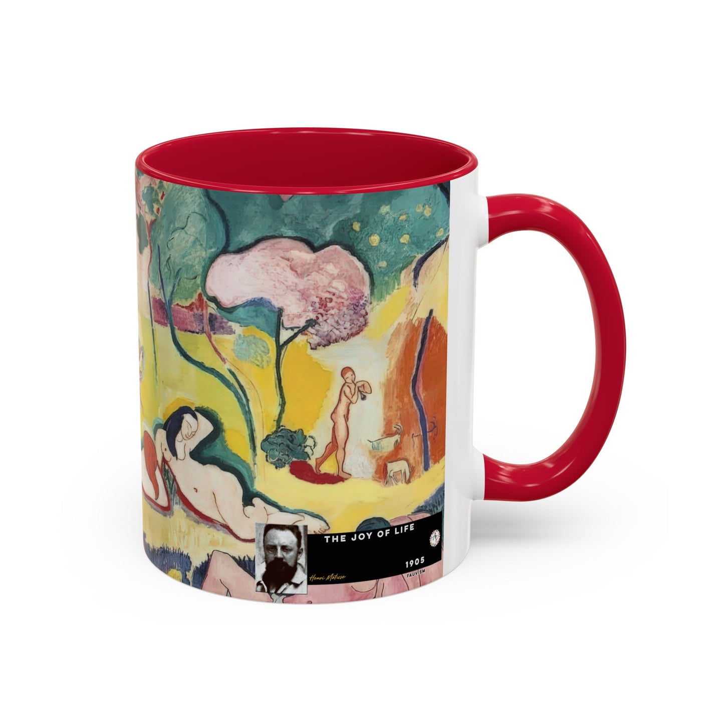 Matisse, Henri - The Joy of Life (1905) - Colorful Accent Mugs