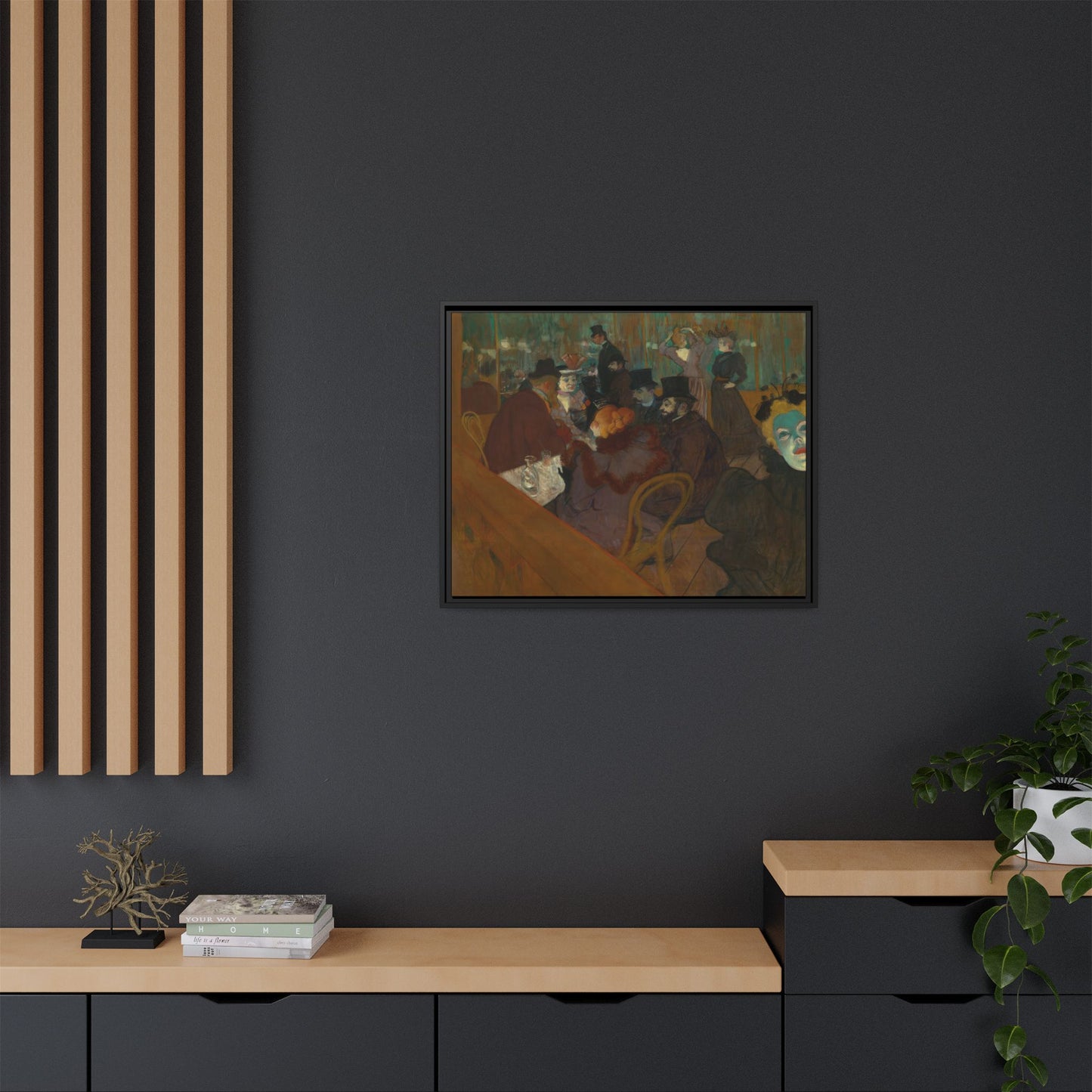 Toulouse-Lautrec, Henri - At the Moulin Rouge (1892) - Matte Canvas, Framed